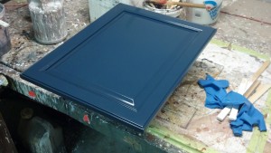 Refinishing Cabinets with Farrow & Ball Hague Blue