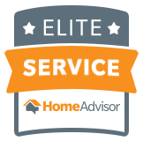 The elite service home advisor badge.