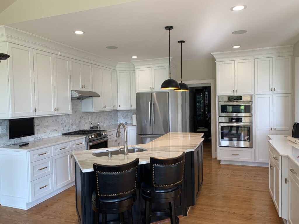 Cabinet door replacement project in Frederick MD